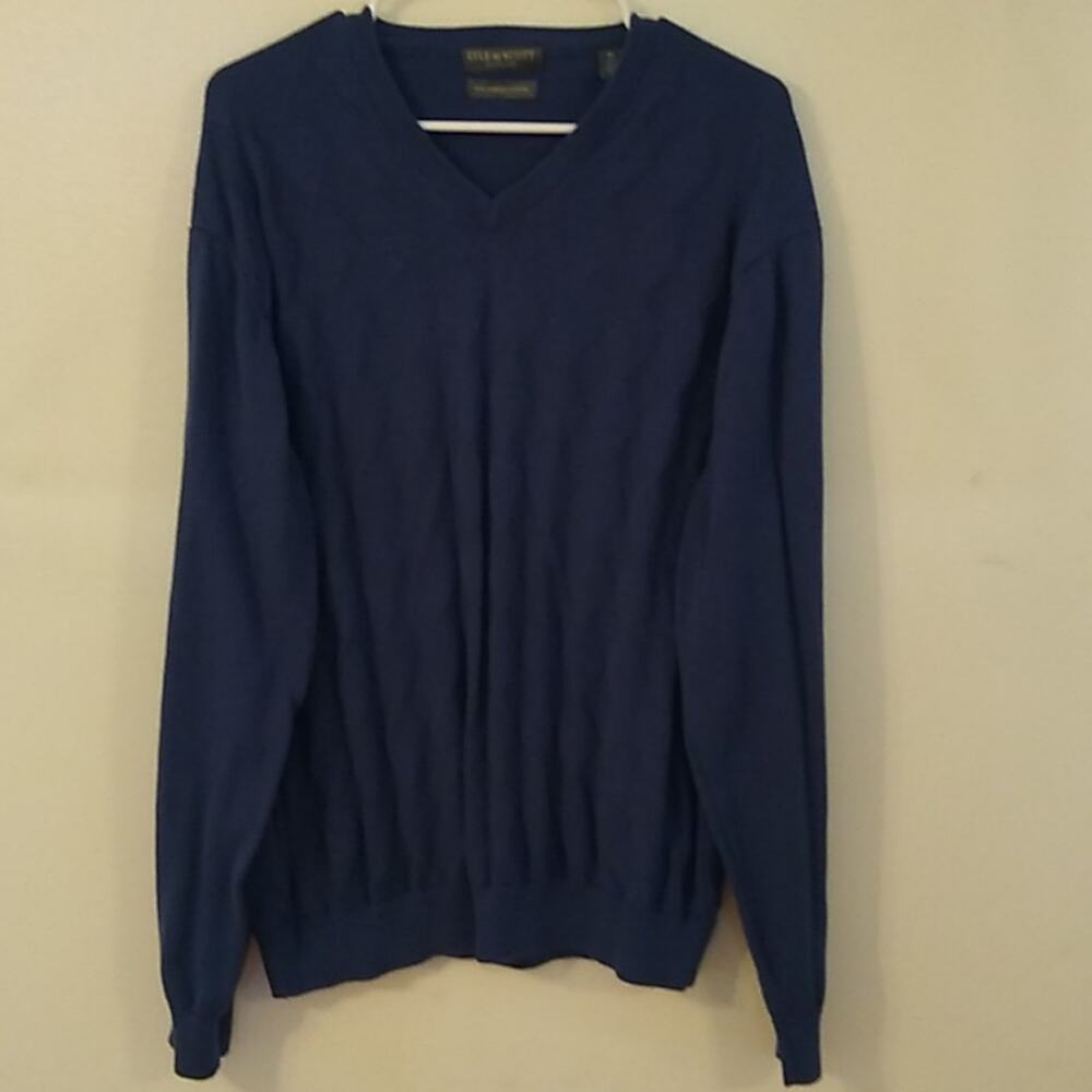 Lyle and Scott Men's Size XL sweater from Scotland navy 100% Cotton